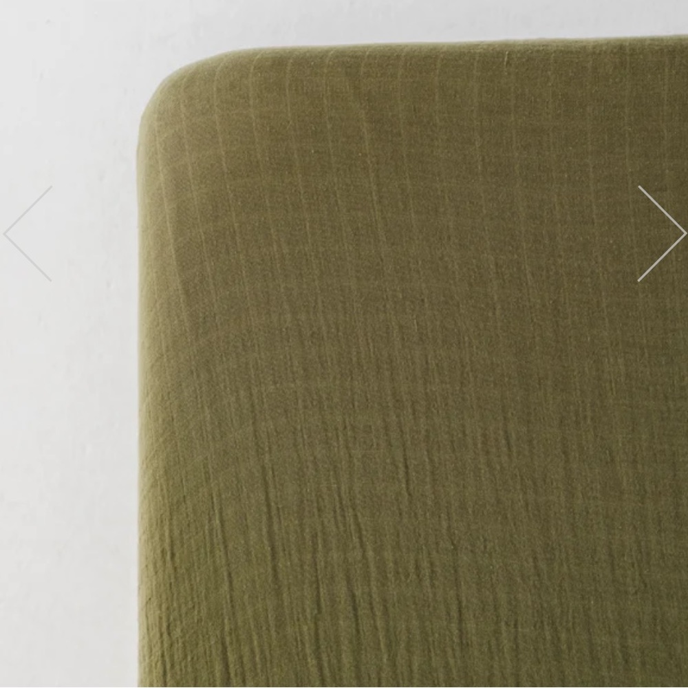 MOSS GREEN CRIB SHEET BY CLEMENTINE KIDS
